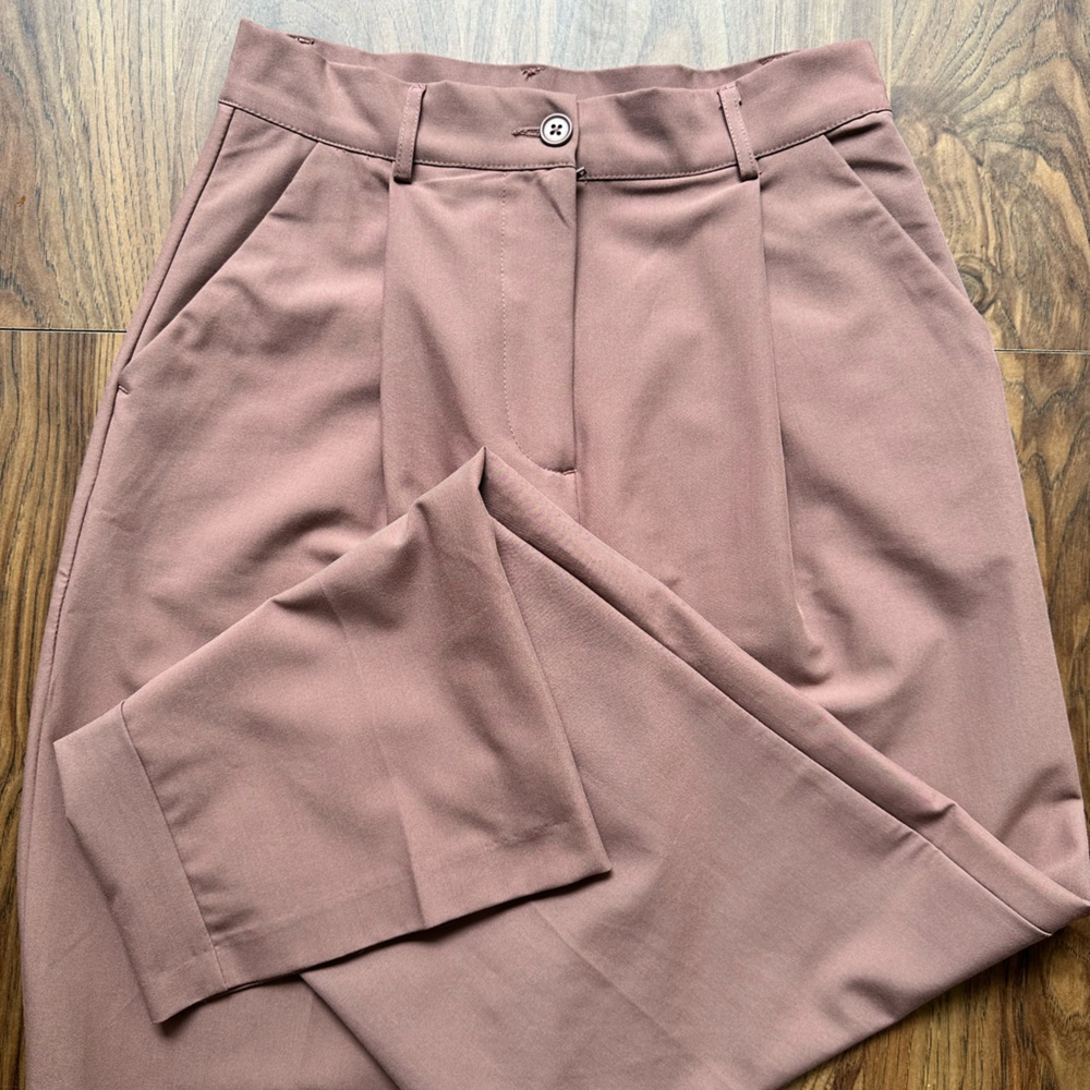 Garage Porter Pleated Trouser Pants, Size S, Persian Rug Pink